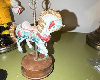 Vintage MEICO Carousel Horse Music Box