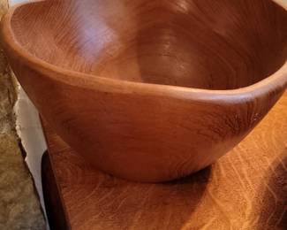 Vintage Teak Serving Bowl