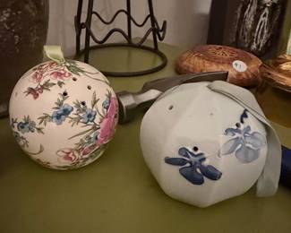 Vintage Porcelain Pomander Ornaments