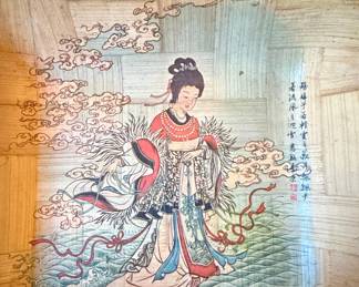 Vintage Bamboo Plate Specialist Goddess of the Lo River