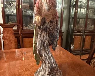 Vintage Italian Majolica Parrot Sculpture