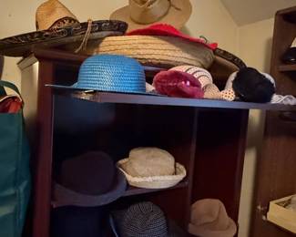 Vintage Hat Collection with Hat Racks