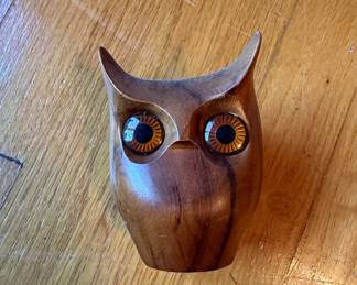 Vintage Myrtlewood Owl Figurine