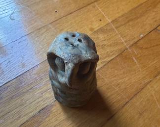 Vintage Studio Pottery Owl Shaker