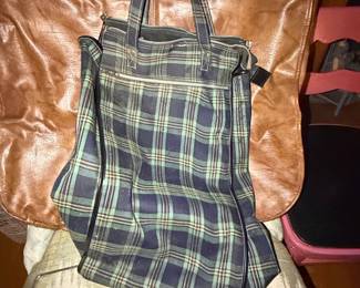 Vintage Plaid Tote Bag