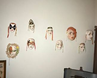Vintage Venetian-Style Wall Masks