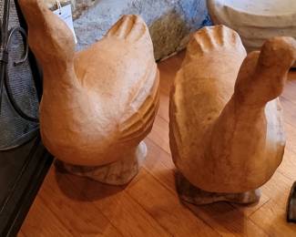 Vintage Paper Mache Goose Figures