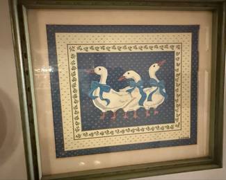 Vintage Country Geese Print by D. Summers