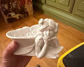 Vintage Ceramic Angel Cherub Planter