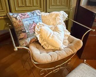 Vintage Teena Originals Wrought Iron Vanity Chair