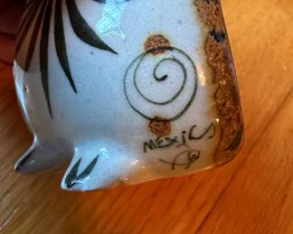 Vintage Ken Edwards El Palomar Mexican Folk Art Pottery Owl Figurine