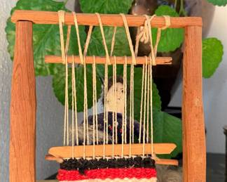 Vintage Navajo Weaver Doll with Miniature Loom