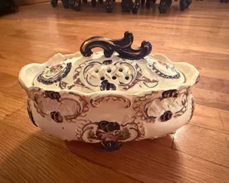 Royal Grace Japan Porcelain Footed Covered Dish