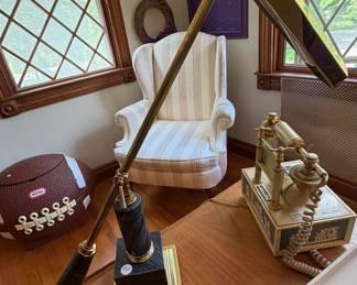 Vintage Brass and Marble Architect's Task Lamp