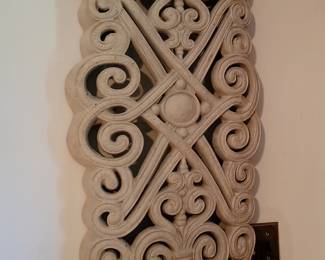 Vintage Cast Composite Scrollwork Wall Plaque