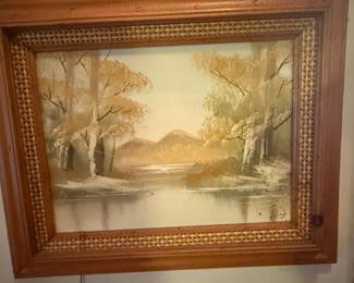 Vintage Landscape Oil Painting