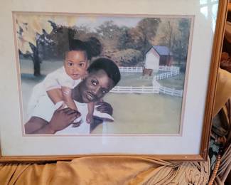 Vintage Father and Child Portrait Print by Kenneth Gatewood