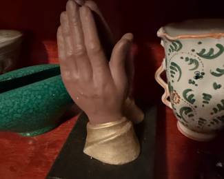 Vintage Praying Hands Bookends