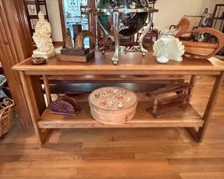 Vintage Oak Console Table