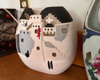 Vintage Southwestern Adobe Pueblo Luminary