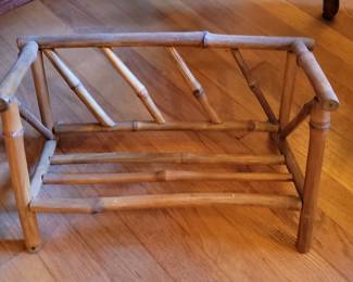 Vintage Bamboo Magazine Rack