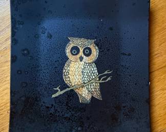 Couroc of Monterey Owl Tray