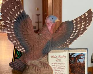 Vintage Austin Nichols Wild Turkey Lore Ceramic Decanter 1979