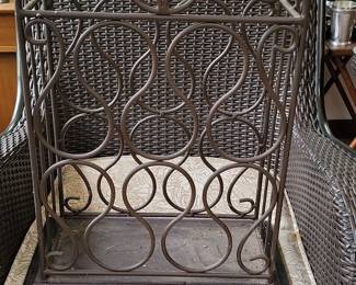 Vintage Wrought Iron Wine Rack