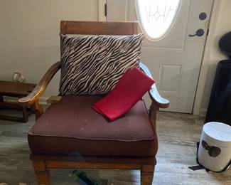Large wooden chair