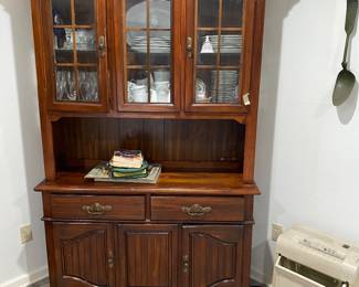 Wood china cabinet
