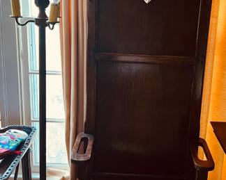 ANTIQUE HALL TREE WITH STORAGE UNDER SEAT