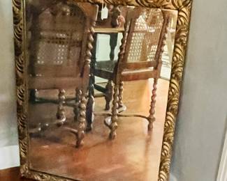 LARGE GOLD FRAMED MIRROR
