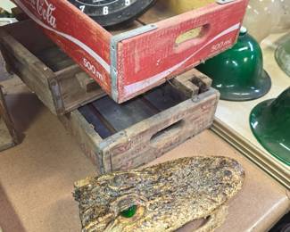 Alligator Head, Collectible Wood Crates