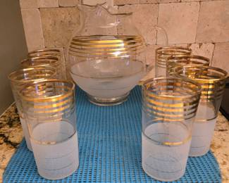 Mid-Century Pitcher & Glasses Set