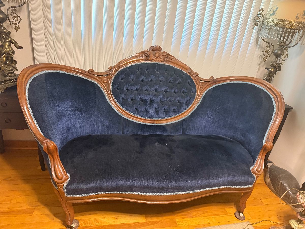 Blue Victorian Couch
