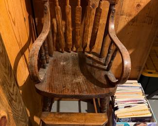 Vintage wood high chair