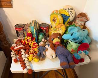 Vintage kids books and stuffies