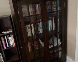 Two door bookcase