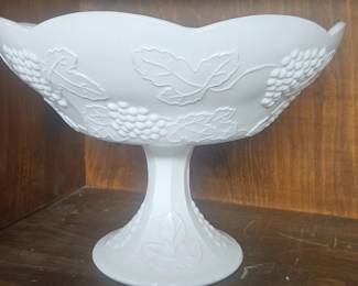 Milk Glass Pedestal Fruit/Compote
