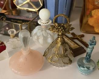 Various Antique Milk Bottles