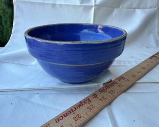 Cobalt Blue Bee Hive Ribbed Stoneware Mixing Bowl