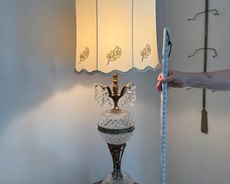 Hollywood Regency Crystal Lamp $85.00