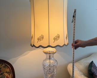 Mid Century Marbro Cut Crystal Lamp $300.00