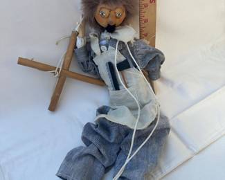 Wood Head Marionette String Puppet Doll 