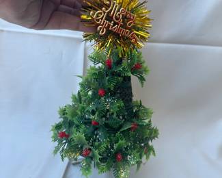 Merry Christmas with Plastic Holly and Berries ??