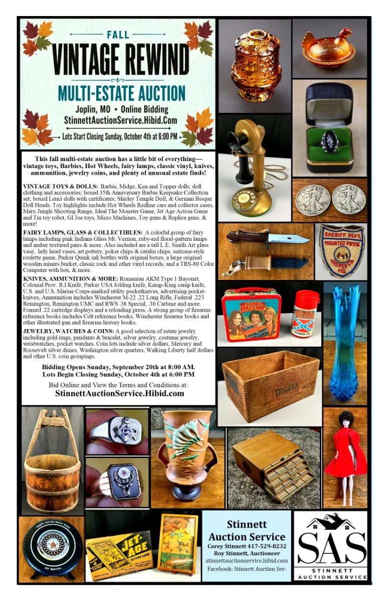 Vintage Rewind Fall Auction Sale Bill Revised