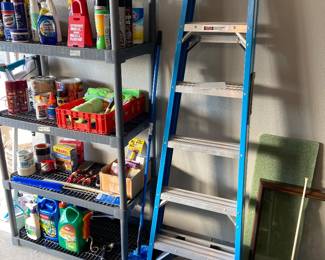 6' stepladder, cleaning/yard supplies