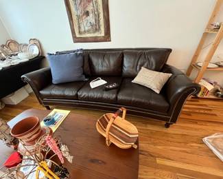 Bloomingdales leather couch great condition