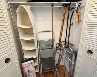 Walkers, Canes, BUM Cushions, Step stools, shoe racks