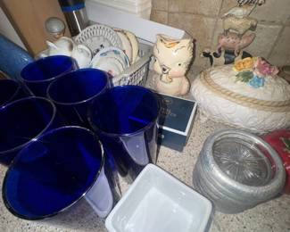 Cobalt blue glasses